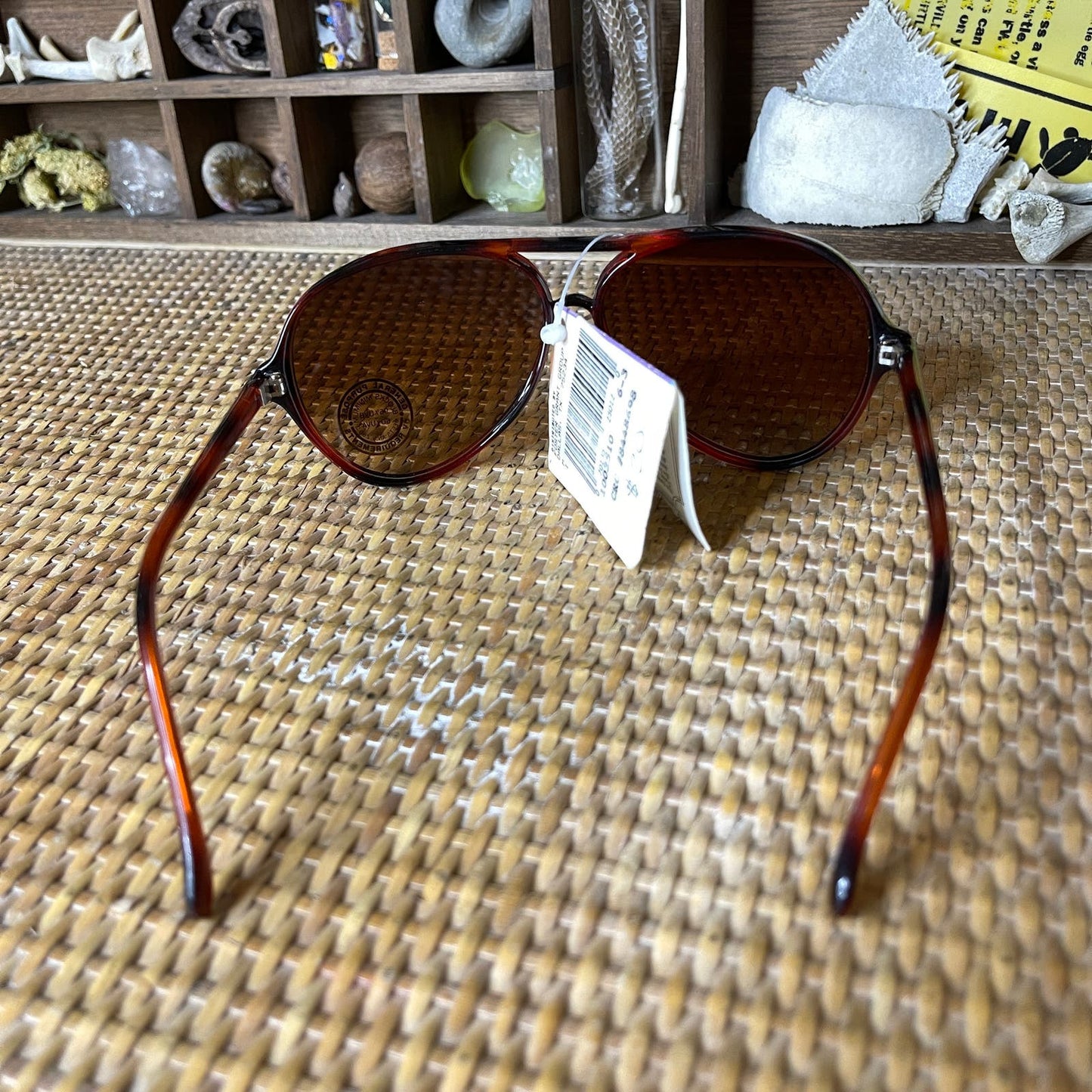 90s Sunglasses Plastic Tortoise Shell Frame Aviator Style Deadstock FosterGrant