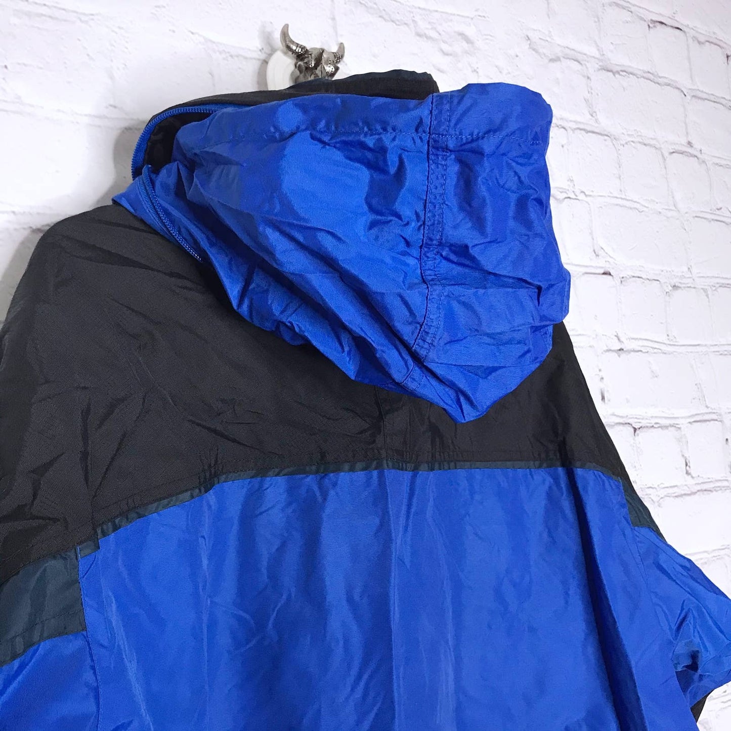 Columbia Fire Ridge Jacket Blue Black with Hood Winter Coat Size L