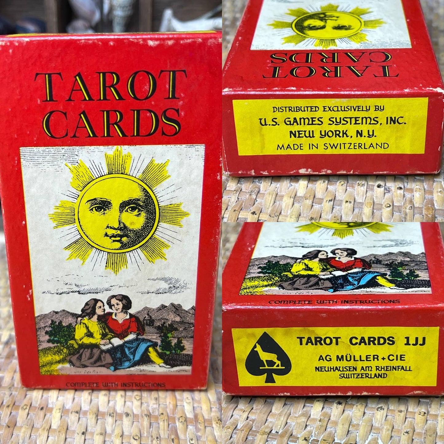 Vintage 70s Tarot Fortune Telling Game Set Deck Illustrated by S.R. Kaplan