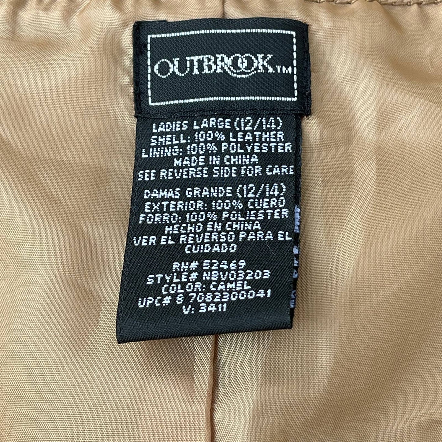 Vintage 90s Tan Suede Leather Vest Embroidered Leaves Pockets Outbrook Size L