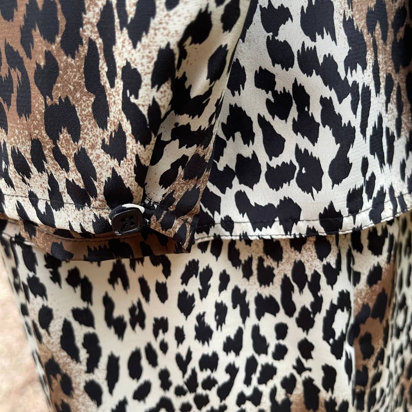Vintage 80s Leopard Skirt Set Blouse Long Sleeves Volup Argenti Boutique Size 16
