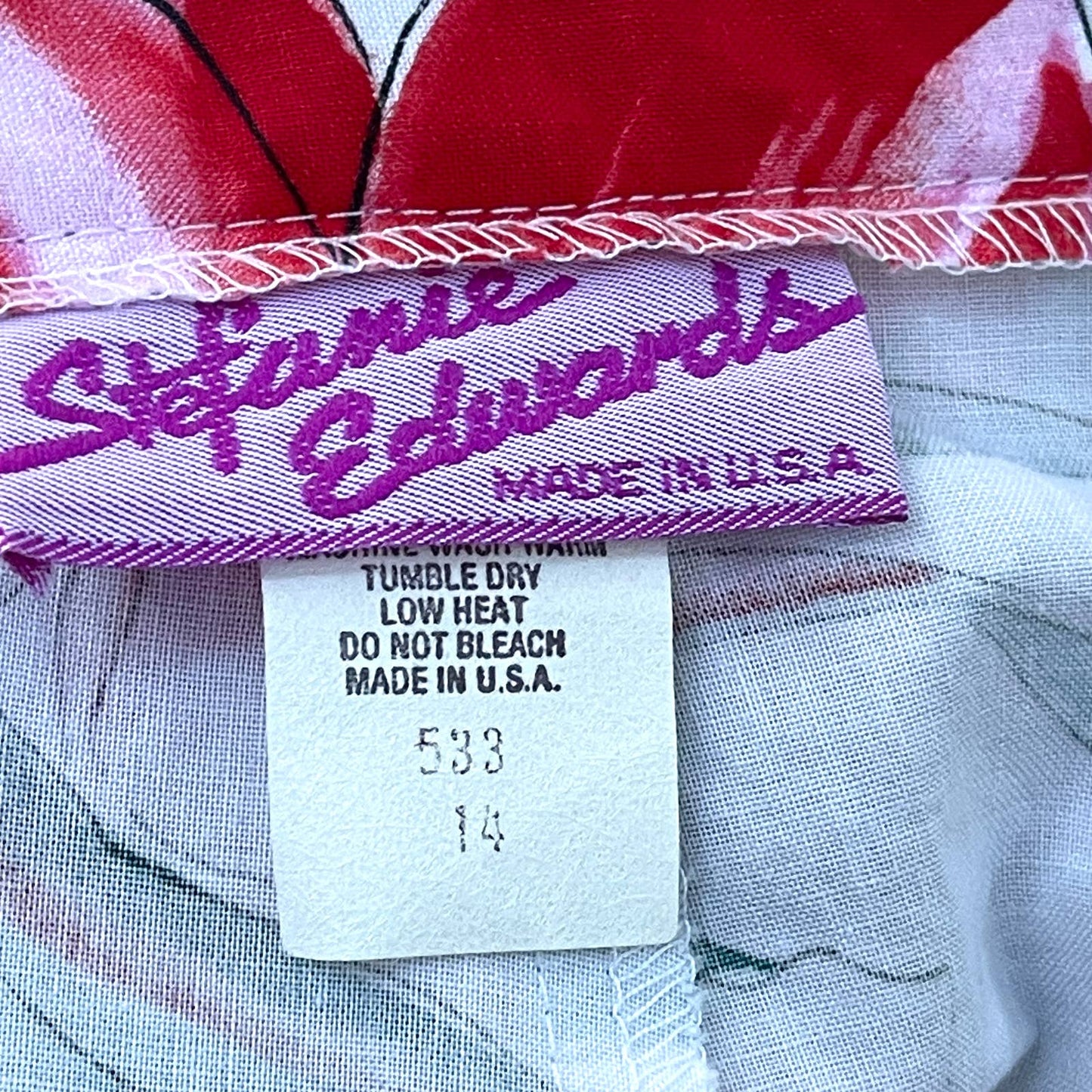 Vintage 80s White Floral High Waisted Cotton Shorts Tropical Stefanie Edwards 14