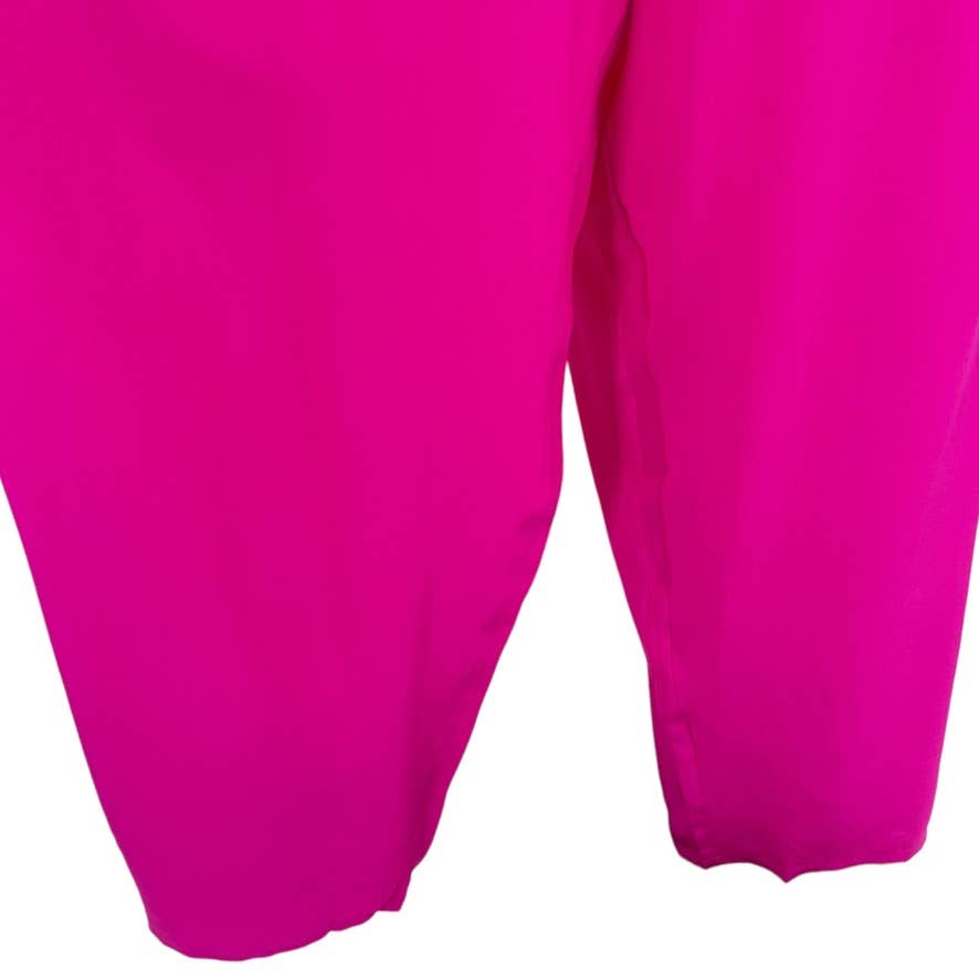 Vintage Y2K Bright Pink Silk Pants Pull On Volup Miami Style Diane Gilman NWT 3X