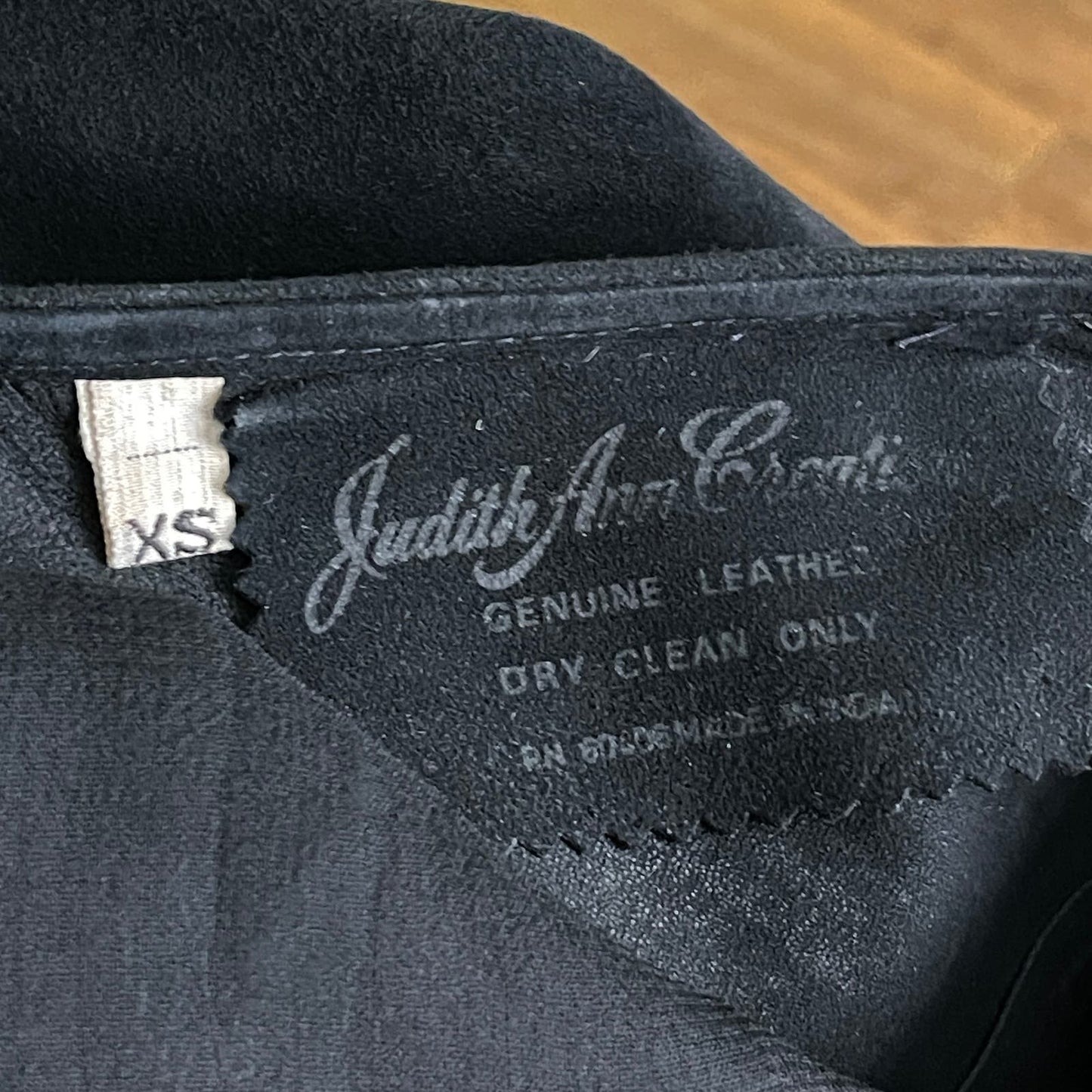 Vintage 90s Black Suede Leather Dress V Back Beaded Design Judith Ann Creations