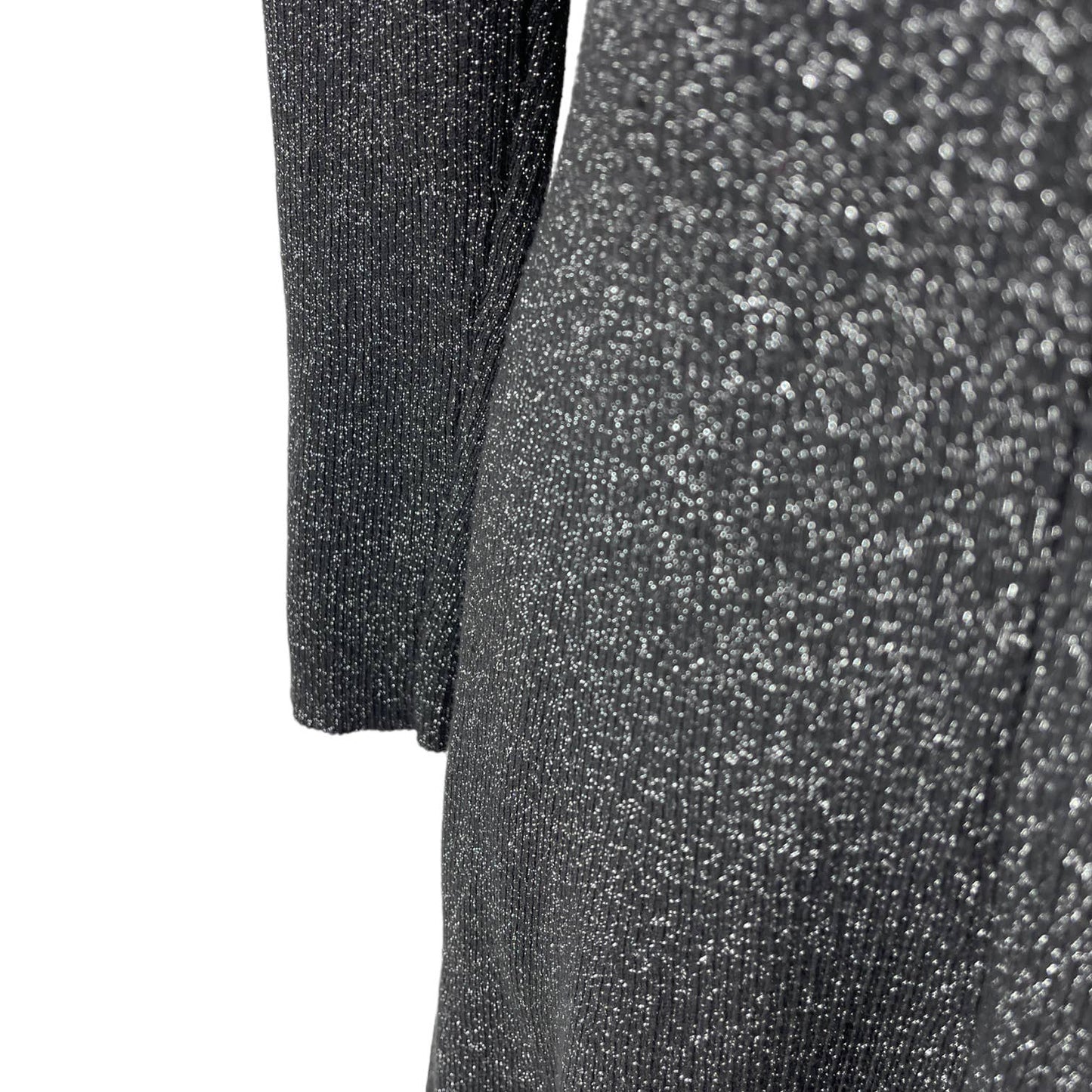 Calvin Klein Long Sleeve Turtle Neck Skater Dress Dark Gray and Silver Size XL