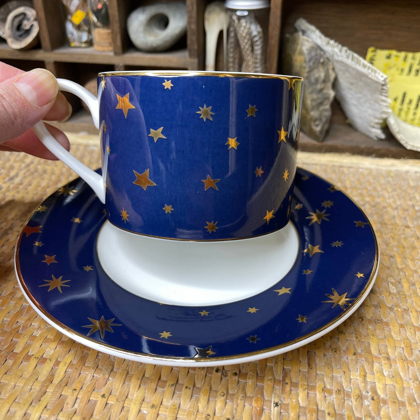 Vintage Y2K Galaxy Cup and Saucer Set Porcelain with 14kt Gold Details Sakura