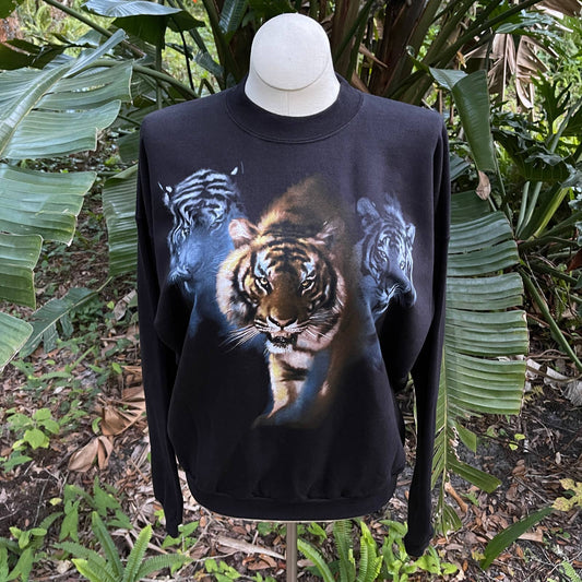 Black Tiger Sweatshirt National Wildlife Federation Hanes NWT Size XL