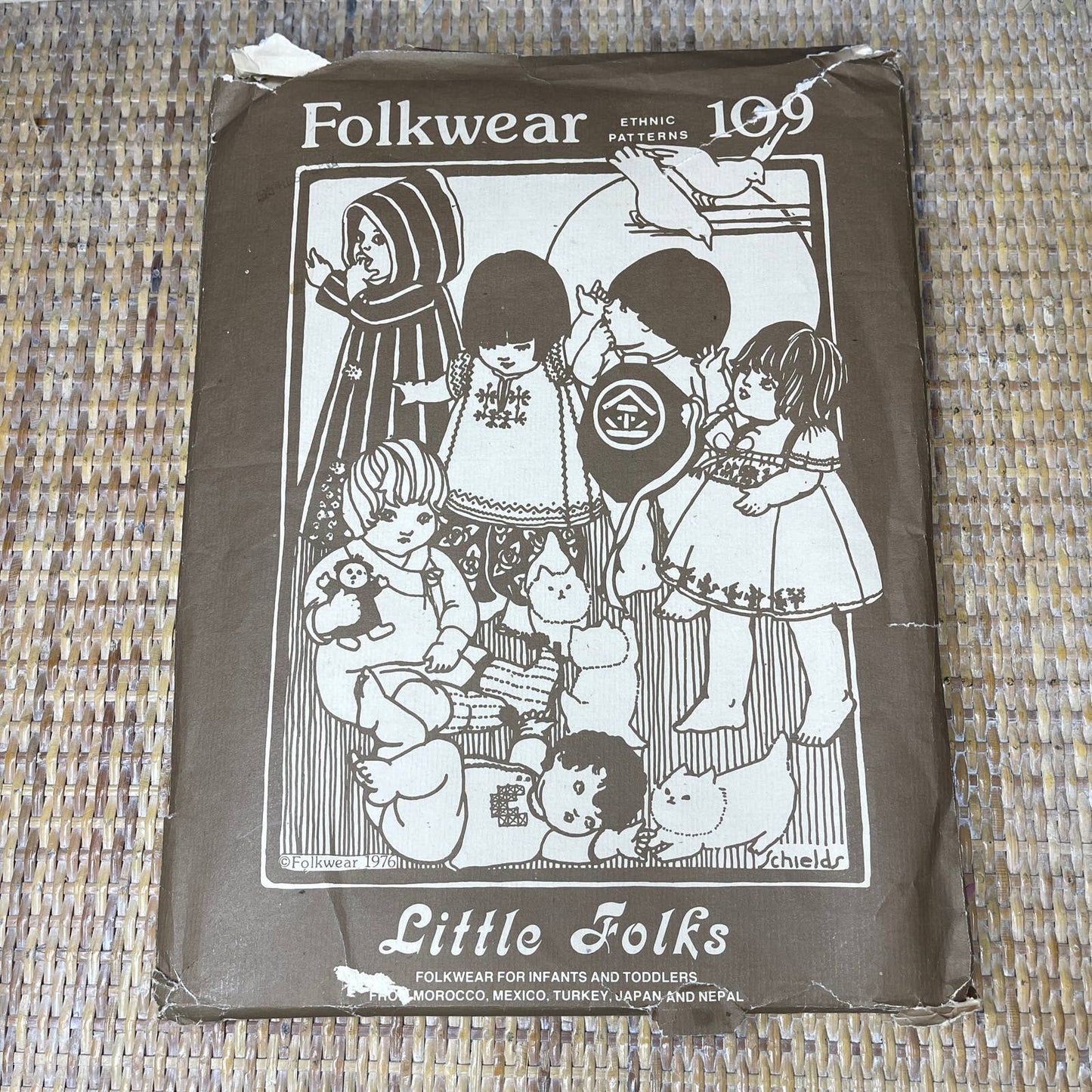 Vintage 70s Folkwear Little Folks Sewing Pattern No. 109 Kids Ethnic Clothing