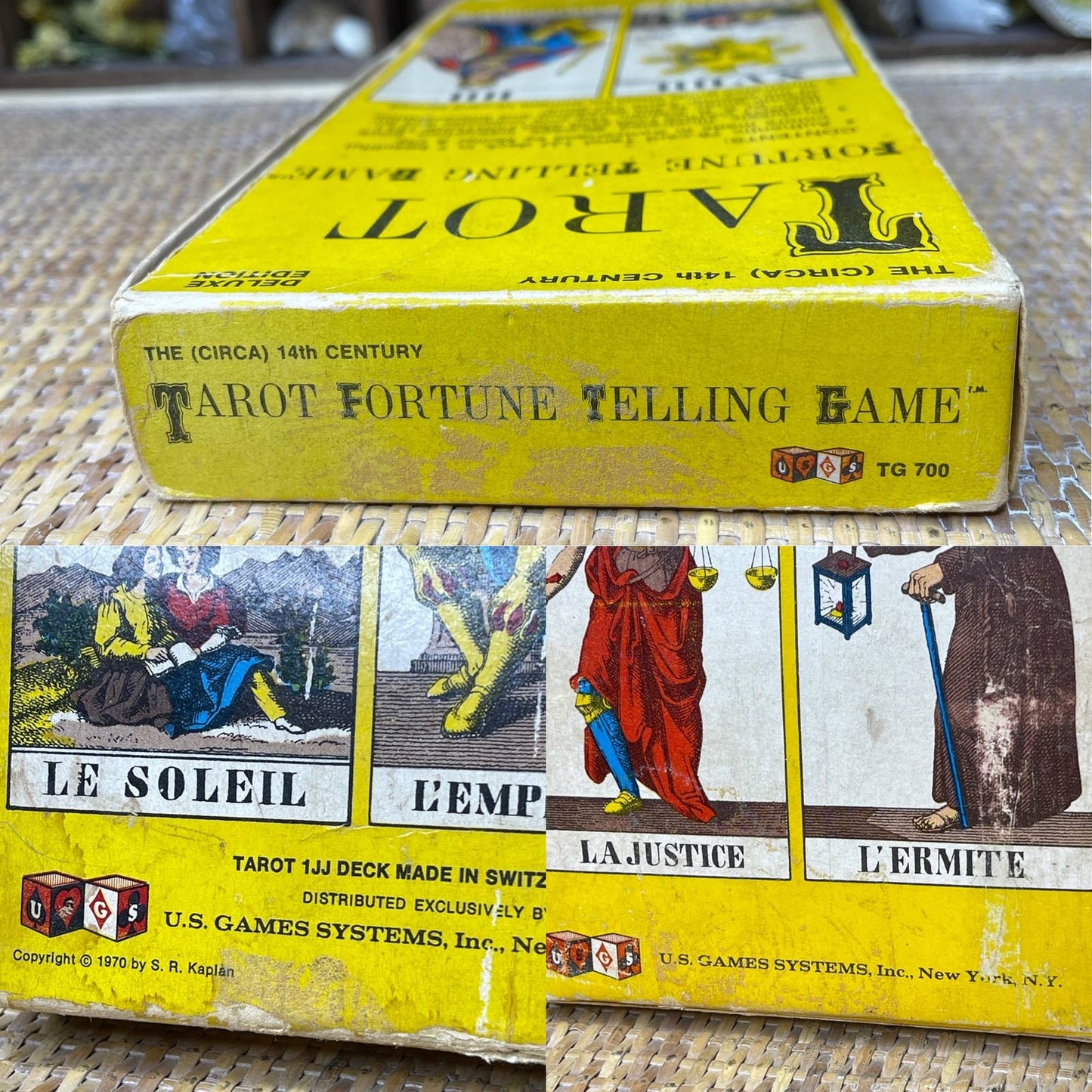 Vintage 70s Tarot Fortune Telling Game Set Deck Illustrated by S.R. Kaplan