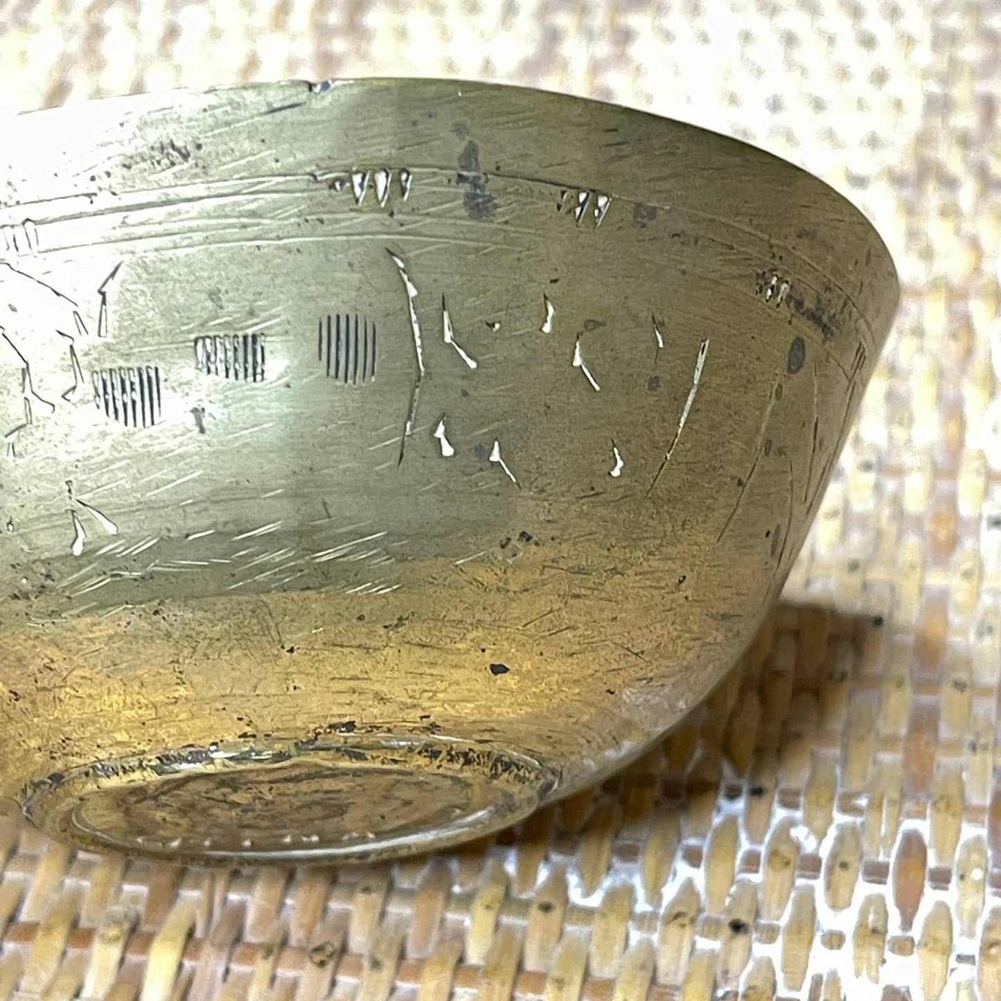 Vintage Brass Altar Bowl Small Crystal Holder Trinket Dish