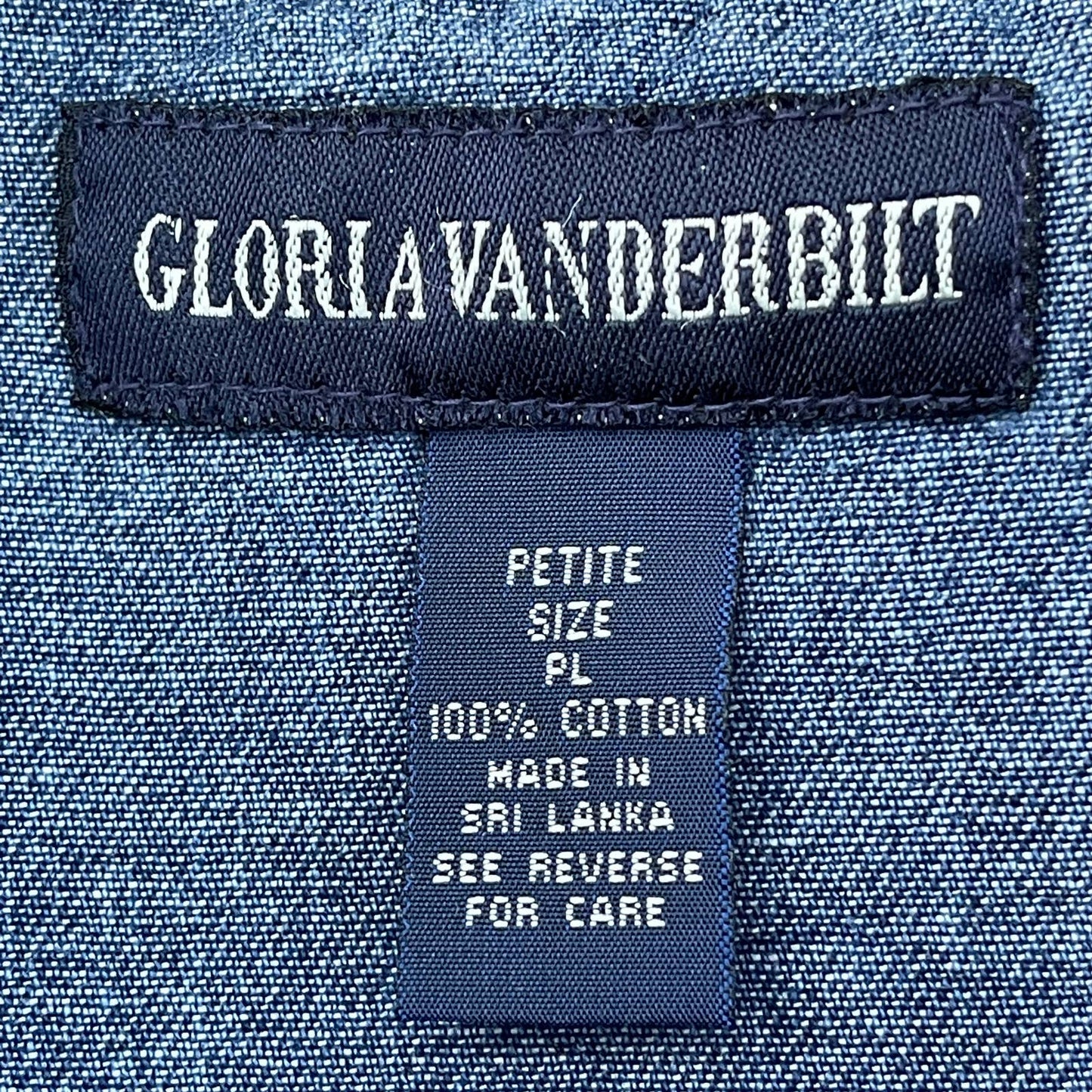 Vintage 90s Denim Sleeveless Midi Dress Button Down Gloria Vanderbilt Size PL