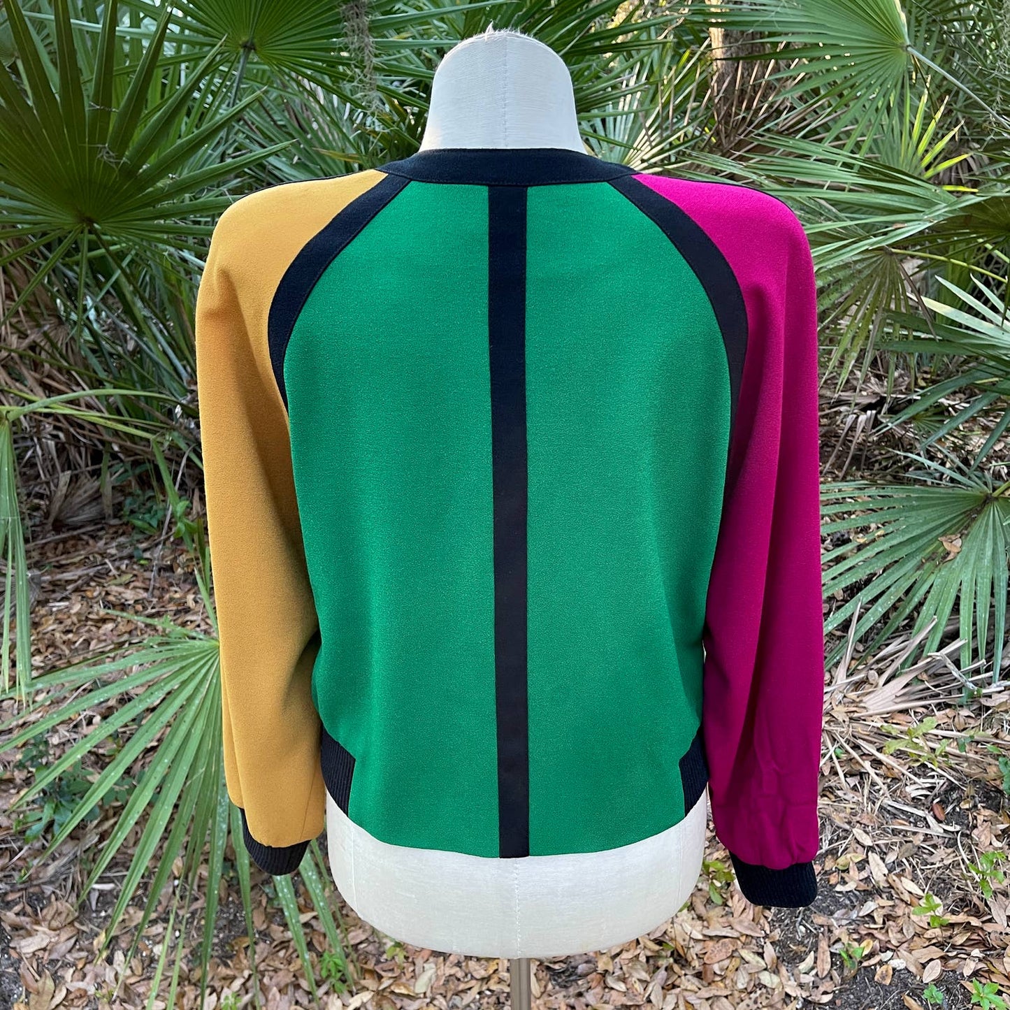 Vintage 90s Colorblock Fly Girl Jacket Short Lilli Ann Collection Size M L XL