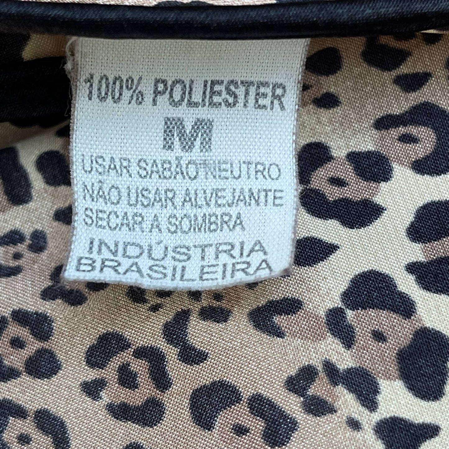 Vintage 90s Satin Leopard Print Camisole Sleeveless Cami Top Brazil Size M