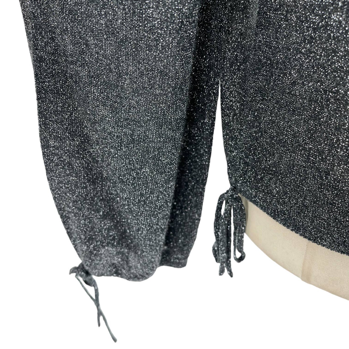 Vintage 90s Lightweight Silver Sweater Long Sleeves Newport News Size XL