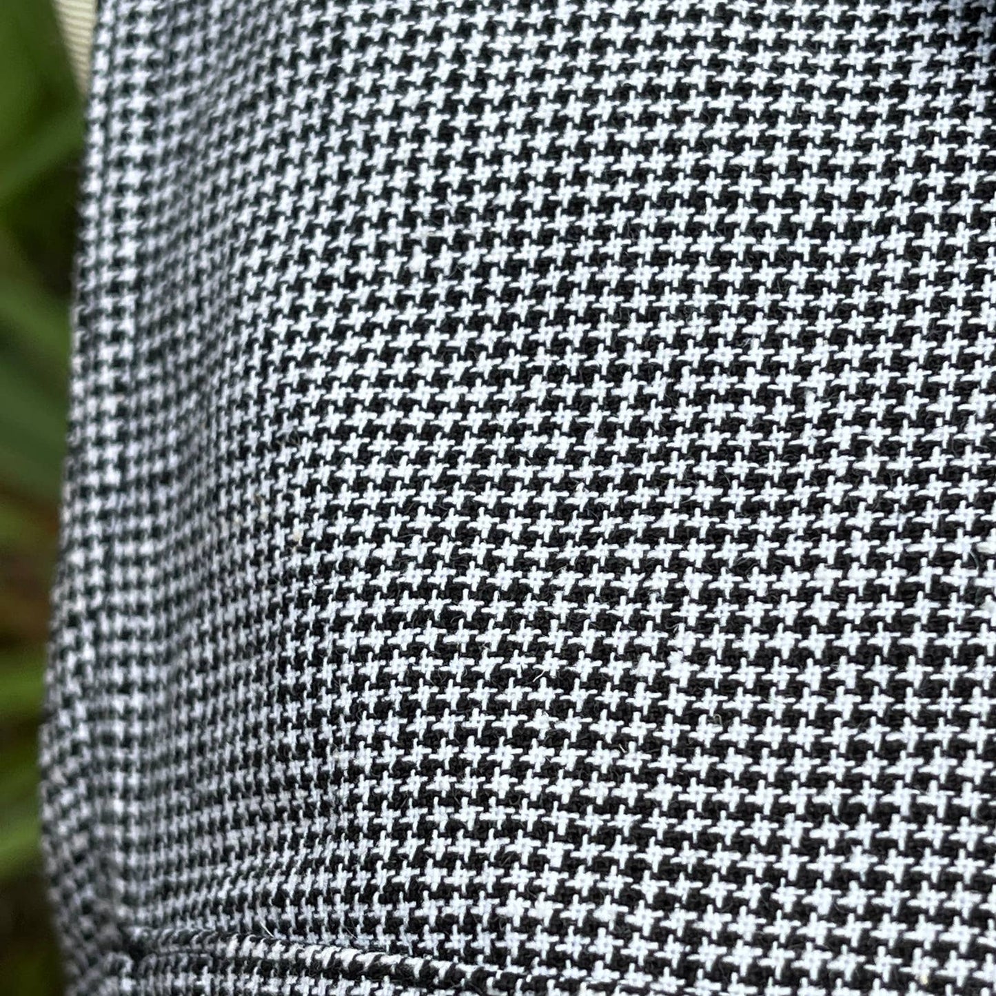 Houndstooth Shorts Set Black and White Cotton Linen Blend Evan Picone Size 16