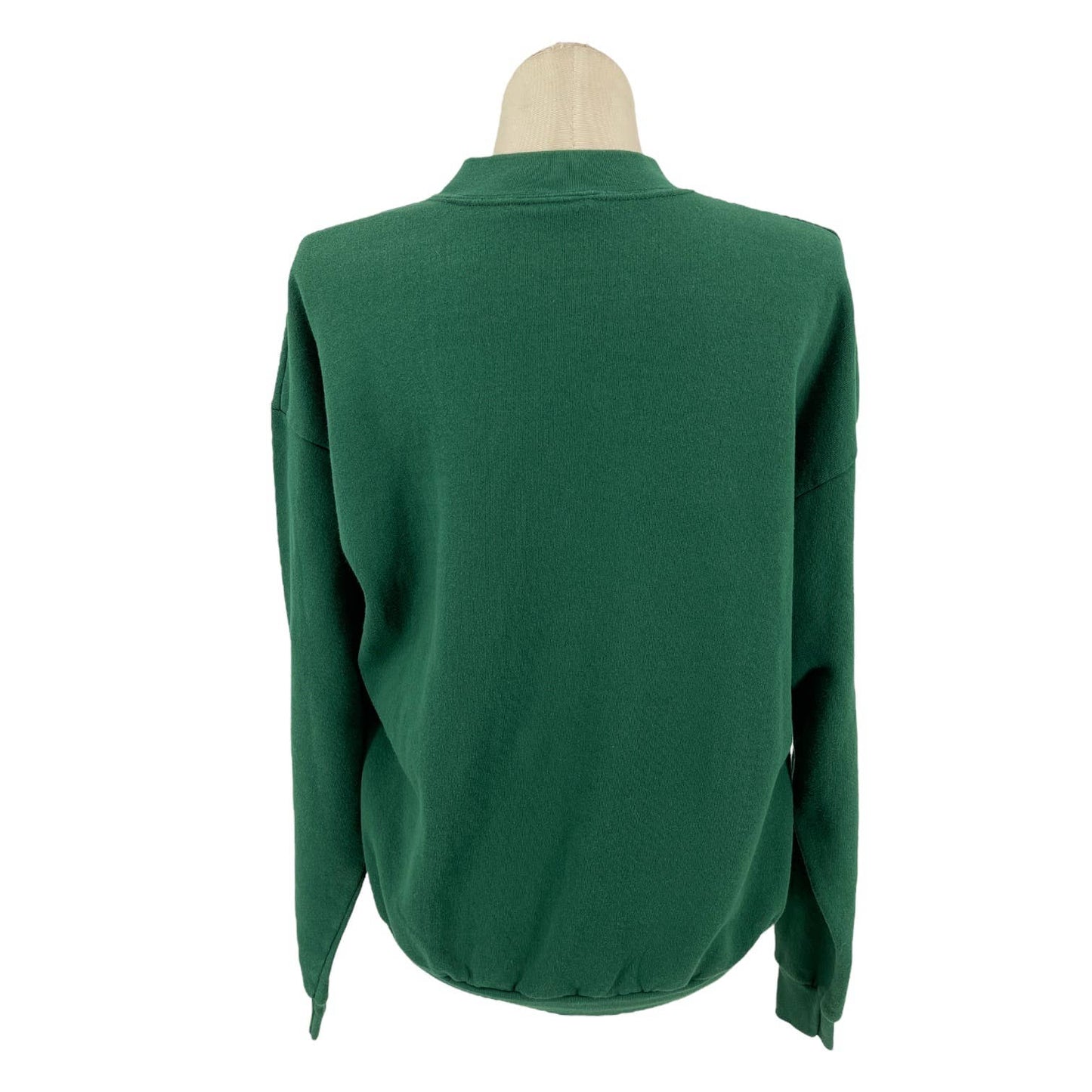 Vintage 90s Nice Sweatshirt Green Naughty or Nice Holly Trim LS Lee Size XL