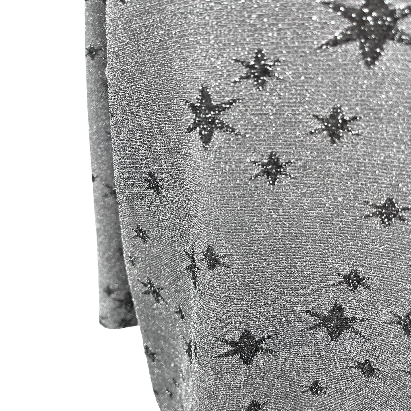Vintage 90s Silver Star Shirt Celestial Woman Metallic Sparkle Cotton LA Size XL